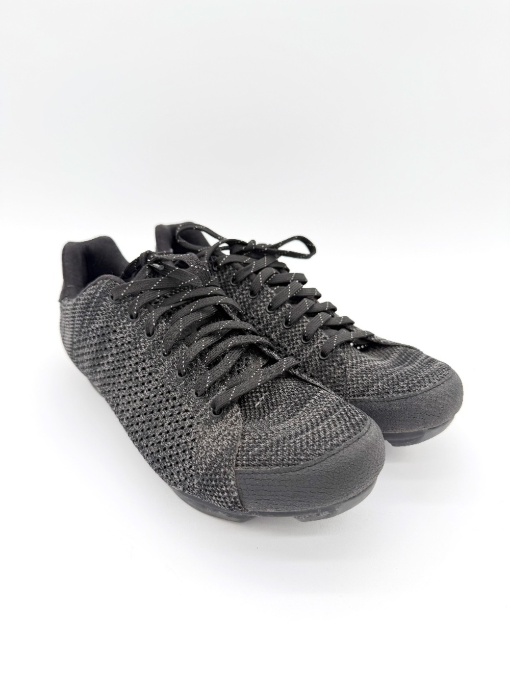 Giro Republic R Knit Cycling Shoes Black Charcoal Heather Lace Up Mens US 7 39.5